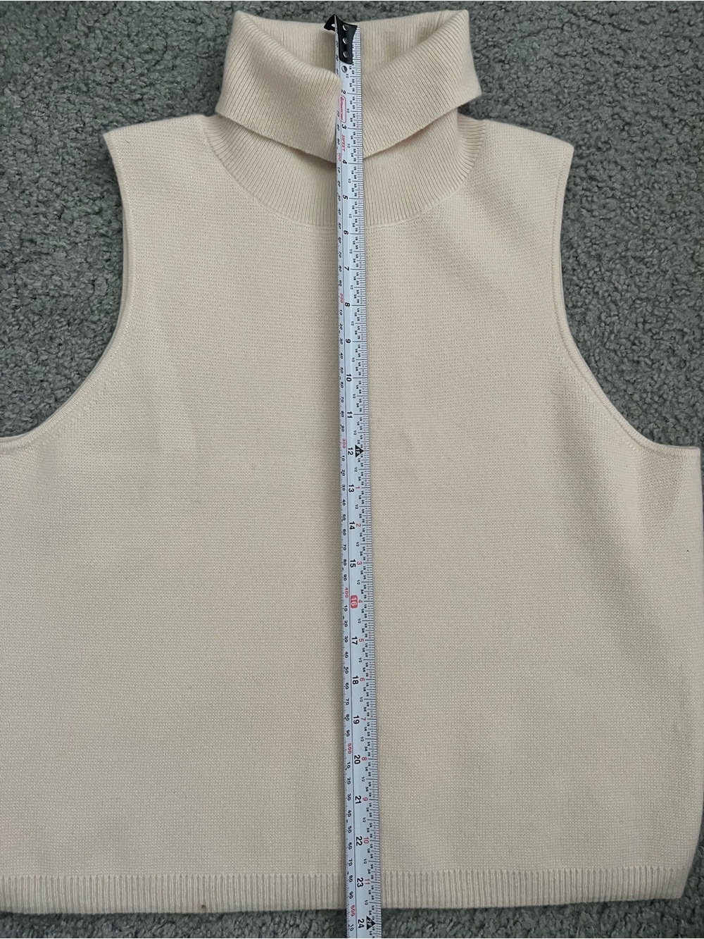 J. Crew Cashmere Sleeveless Turtleneck Sweater Vest in Cream - Picture 5 of 7